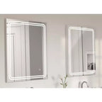 Specchio da parete a LED dimmerabile senza cornice singolo 24"x30" con vetro anti-appannamento: Montaggio a parete, Specchio da barba rettangolare