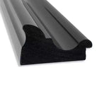 Specchio da Porta Intero Nero 50,8 cm x 137,2 cm Non Smussato: Include Accessori per il Montaggio, Cornice in Polistirene