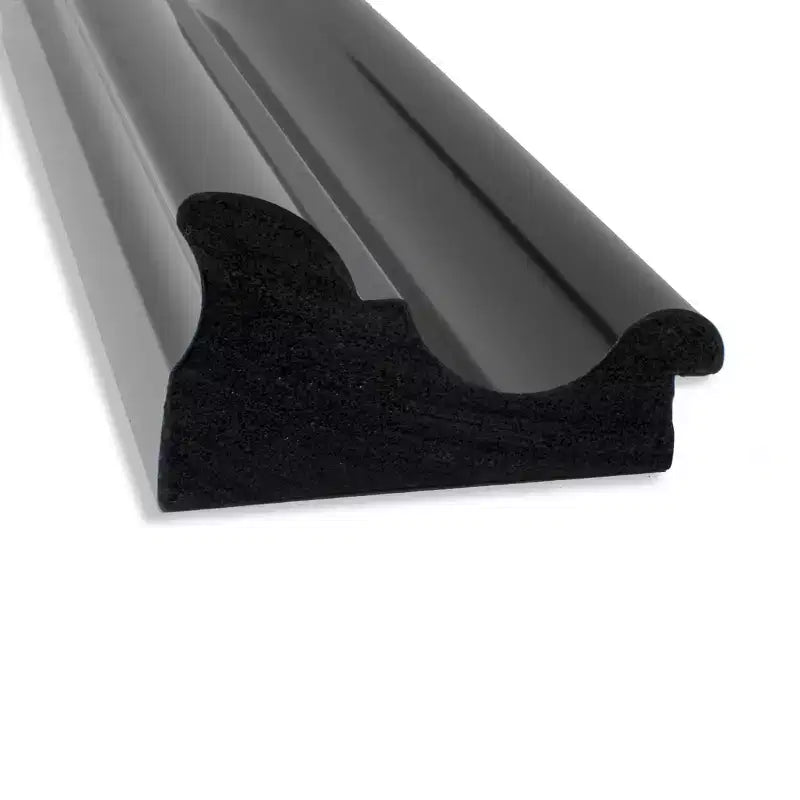Specchio da Porta Intero Nero 50,8 cm x 137,2 cm Non Smussato: Include Accessori per il Montaggio, Cornice in Polistirene