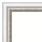 Specchio da parete per bagno 43" x 32" argento senza smusso: Moderno rettangolare, cornice in polistirolo, montaggio a parete