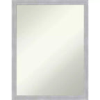 20" x 26" Non-Beveled Grace Narrow Bathroom Wall Mirror Brushed Nickel - Amanti Art: Polystyrene Frame, Wall Mounted