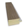 Specchio da parete stretto marrone non smussato da 73,66 cm x 73,66 cm