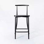 Sgabello da bar Metal Cafe ad altezza bancone nero: Design elegante e moderno