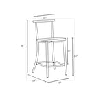 Sgabello da bar Metal Cafe ad altezza bancone nero: Design elegante e moderno