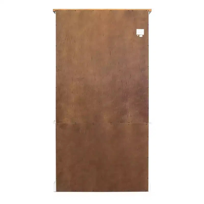 Libreria a 3 ripiani da 198 cm con ante inferiori bianca: Stile Cottage, ferramenta in metallo