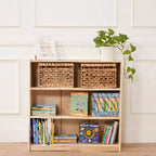 Libreria classica in legno con ripiani regolabili, 91 cm, libreria per aula