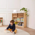 Libreria classica in legno con ripiani regolabili, 91 cm, libreria per aula