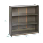 Libreria classica in legno con ripiani regolabili, 91 cm, libreria per aula