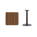 Piano tavolo quadrato laminato da 24 con base rotonda da 18 ad altezza tavolo