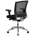 Sedia da ufficio ergonomica con cursore del sedile regolabile e supporto lombare, uso 24/7, portata 136 kg
