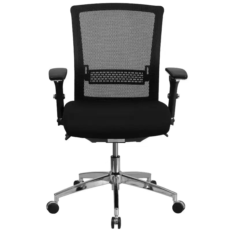 Sedia da ufficio ergonomica con cursore del sedile regolabile e supporto lombare, uso 24/7, portata 136 kg