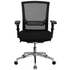 Sedia da ufficio ergonomica con cursore del sedile regolabile e supporto lombare, uso 24/7, portata 136 kg
