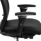 Sedia da ufficio ergonomica con cursore del sedile regolabile e supporto lombare, uso 24/7, portata 136 kg