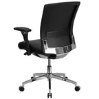 Sedia da ufficio ergonomica con cursore del sedile regolabile e supporto lombare, uso 24/7, portata 136 kg