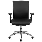 Sedia da ufficio ergonomica con cursore del sedile regolabile e supporto lombare, uso 24/7, portata 136 kg