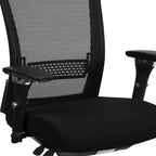 Sedia da ufficio ergonomica con cursore del sedile regolabile e supporto lombare, uso 24/7, portata 136 kg