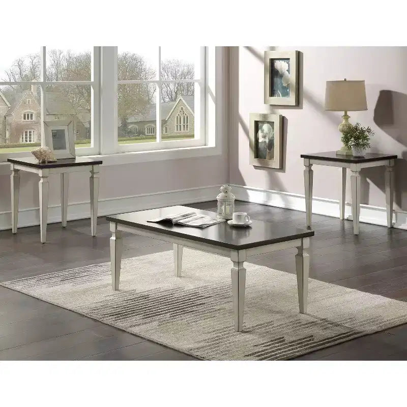 Set tavolino da caffè e 2 tavolini laterali