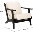 Poltrona d'Appoggio Mid-Century - Osso/Nero