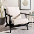 Poltrona d'Appoggio Mid-Century - Osso/Nero