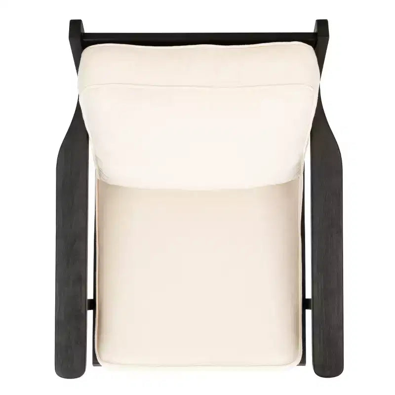 Poltrona d'Appoggio Mid-Century - Osso/Nero