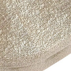 Panca Contenitore Ovale con Gambe in Legno di Hevea, Moderno Pouf Trapuntato