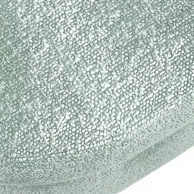 Panca Contenitore Ovale con Gambe in Legno di Hevea, Moderno Pouf Trapuntato