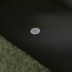 Panca Contenitore Ovale con Gambe in Legno di Hevea, Moderno Pouf Trapuntato
