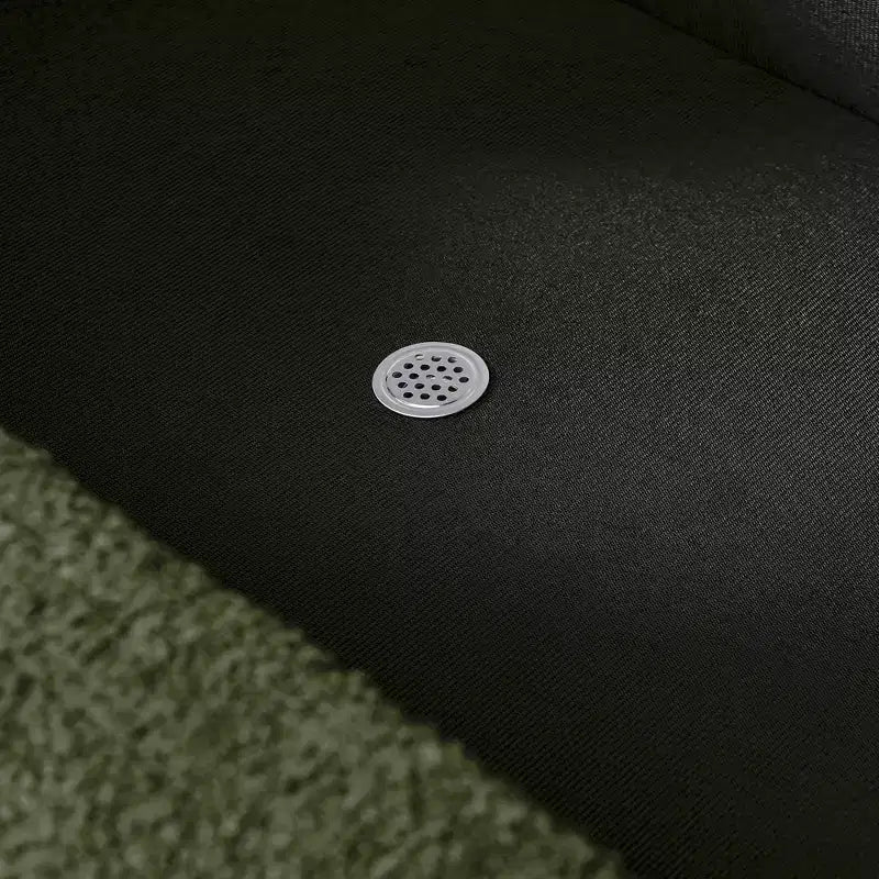 Panca Contenitore Ovale con Gambe in Legno di Hevea, Moderno Pouf Trapuntato