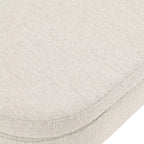Panca Contenitore Ovale con Gambe in Legno di Hevea, Moderno Pouf Trapuntato