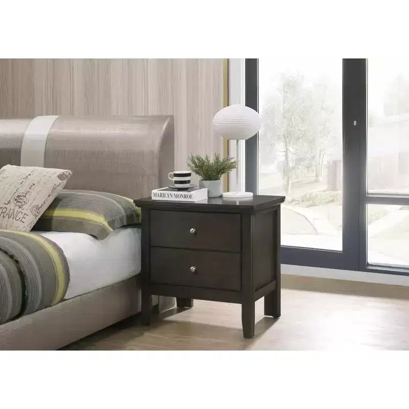 Comodino a 2 cassetti (61 cm H x 48 cm L x 39 cm P)