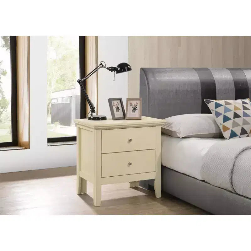 Comodino a 2 cassetti (61 cm H x 48 cm L x 39 cm P)