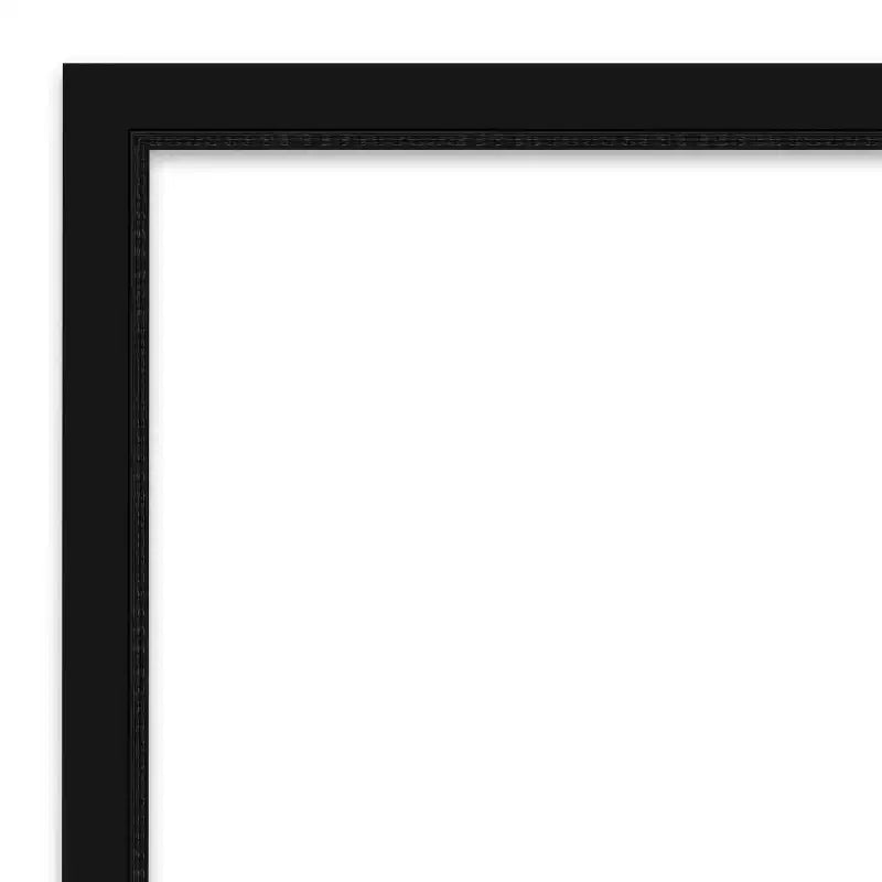 Specchio da bagno da parete smussato stretto nero piccolo