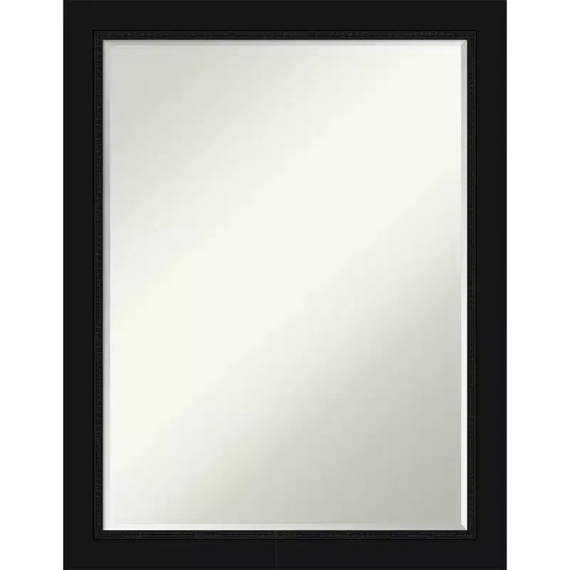 Specchio da bagno da parete smussato stretto nero piccolo