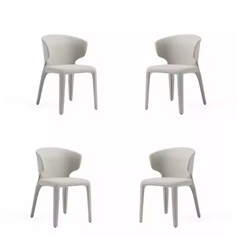 Sedie da pranzo moderne in tweed intrecciato