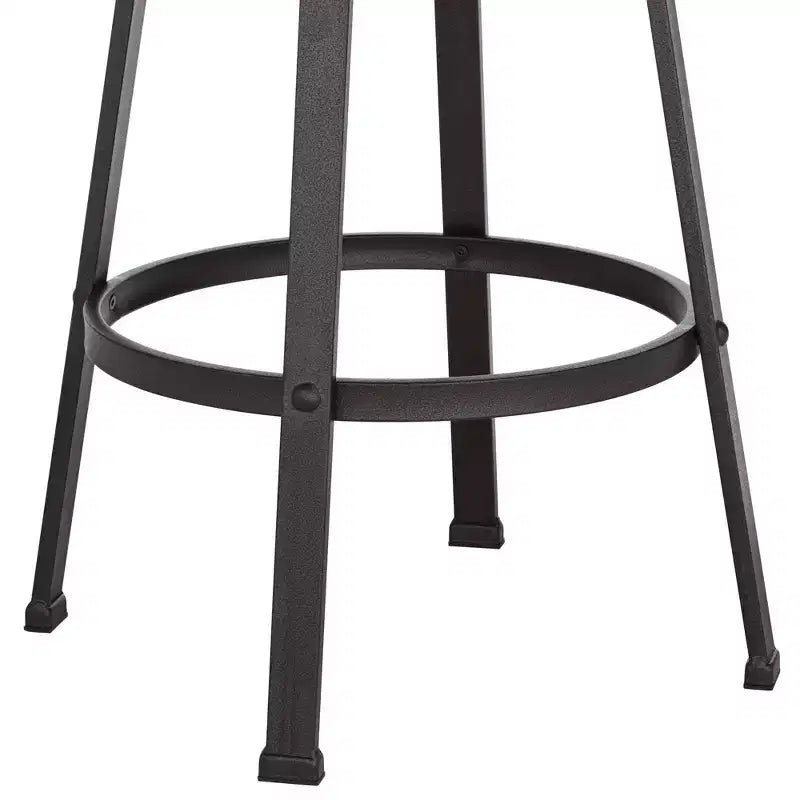 Sgabello da bar girevole in metallo bronzo, marrone, alto 75 cm, industriale, con sedile regolabile in legno, schienale e poggiapiedi, per bancone cucina
